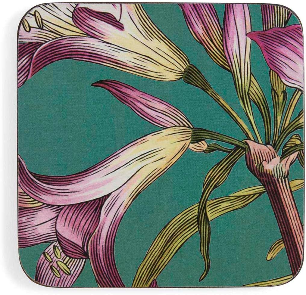 Floral & Butterfly Drink Coasters / Set of 6