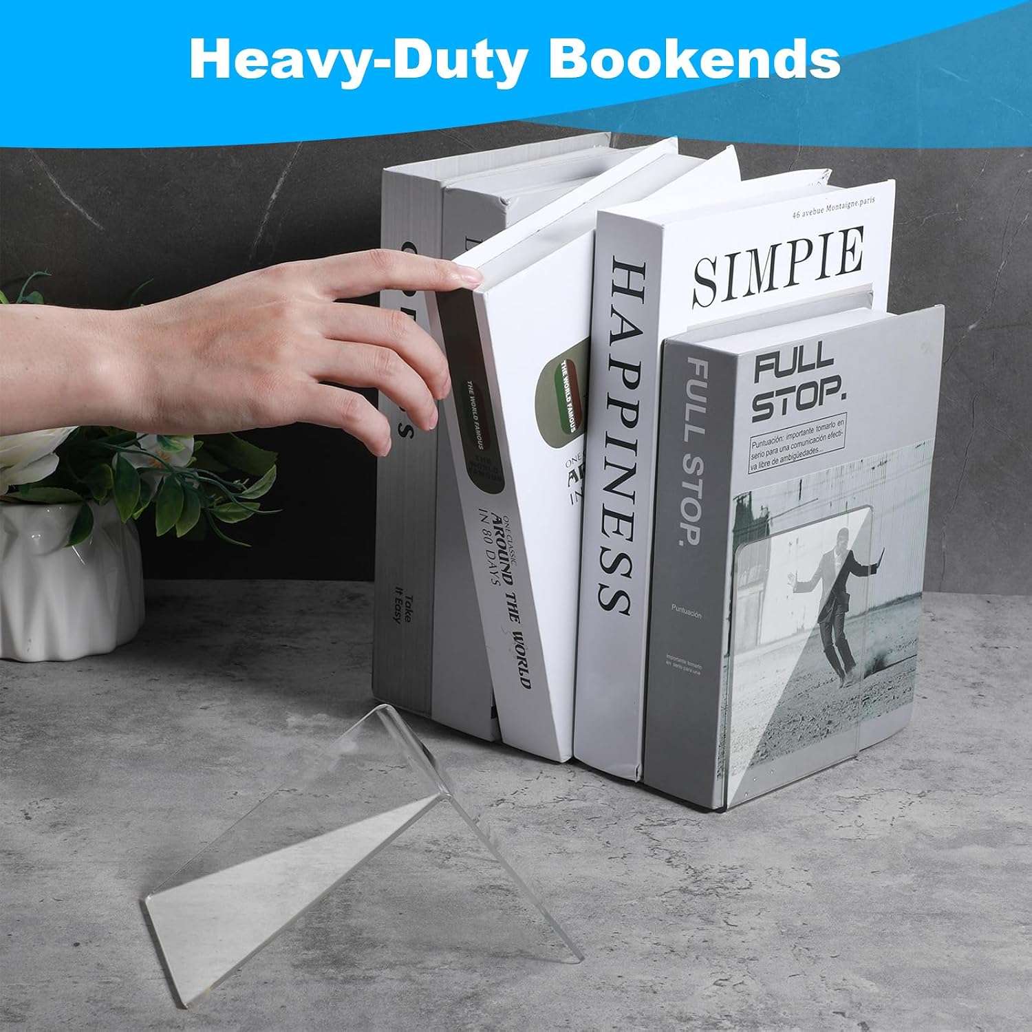 Acrylic Bookend Set / Clear / Set of 16