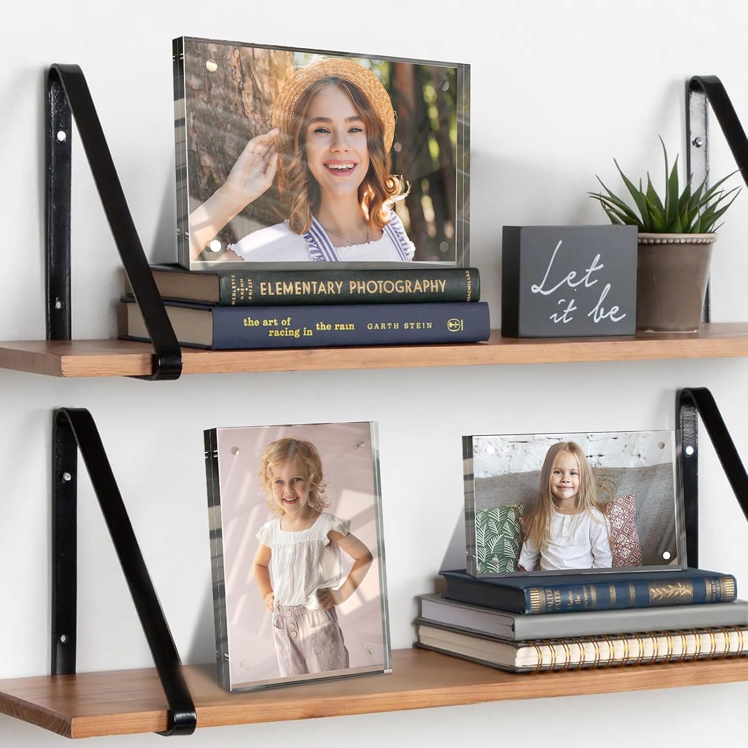 4x6 Inch Acrylic Picture Frame 5 Pack, 10+10mm Magnetic Photo Frame | High-clarity Acrylic, for 4x6 Pictures