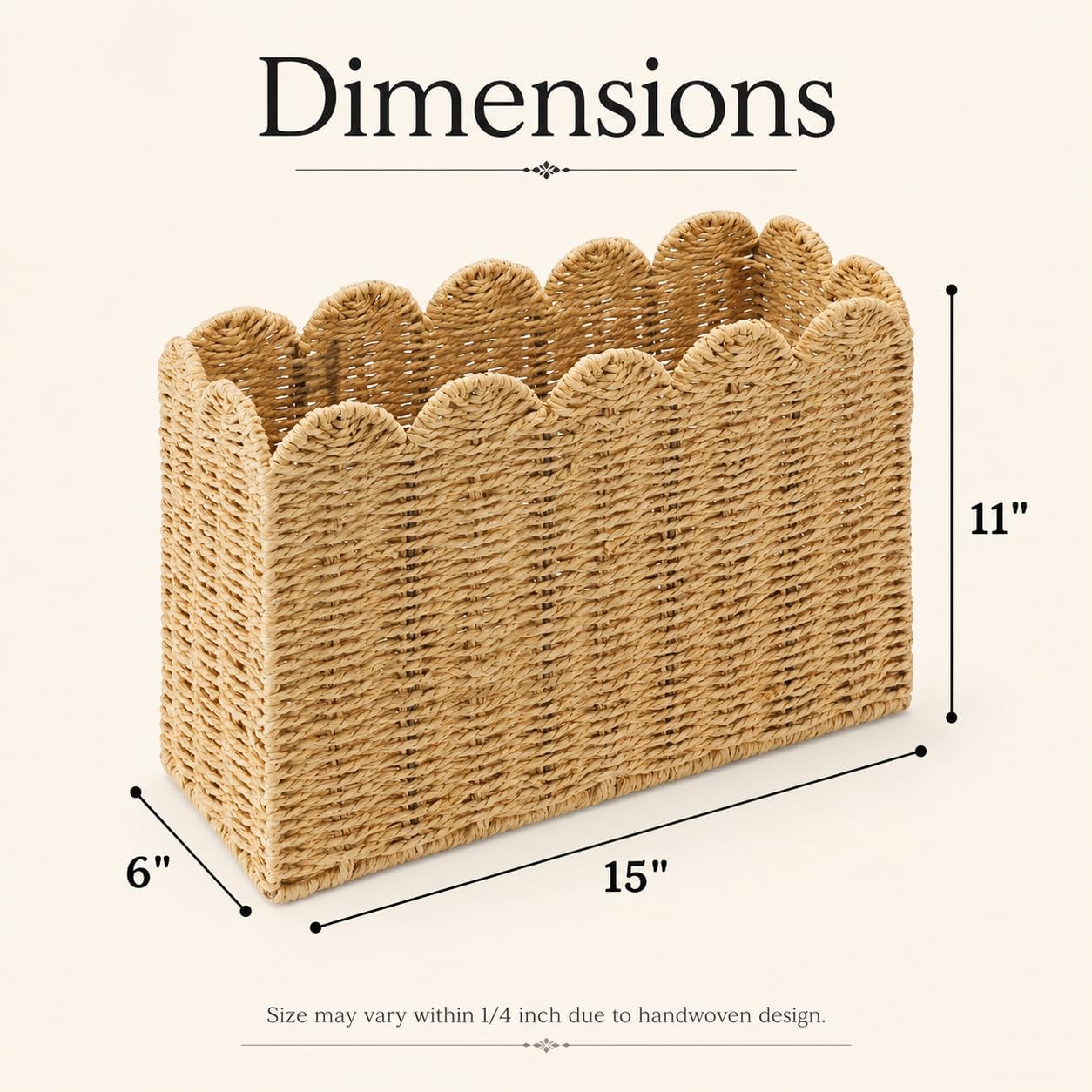 Tall Narrow Wicker Magazine Basket