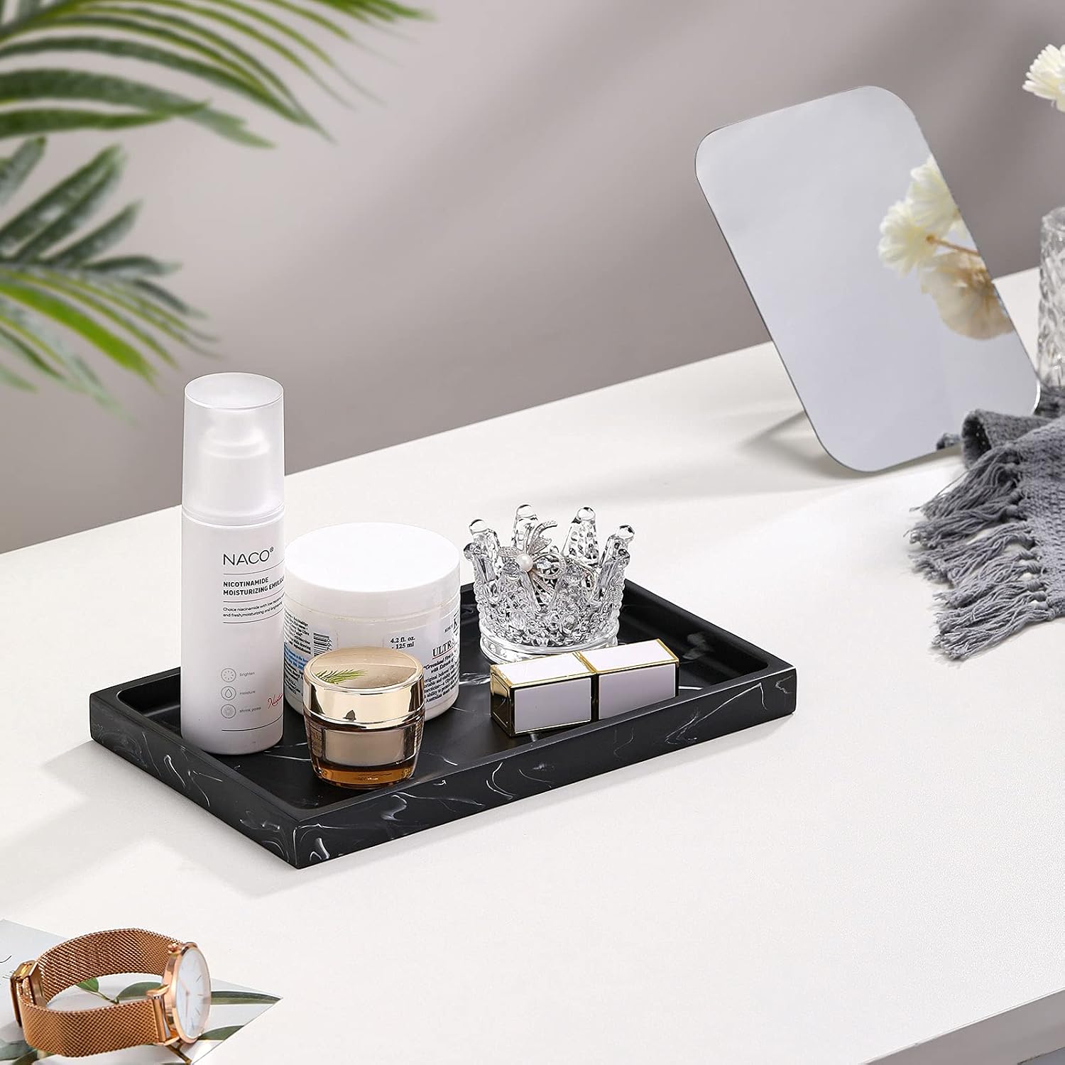 Bathroom Vanity Tray / Ink Black / M