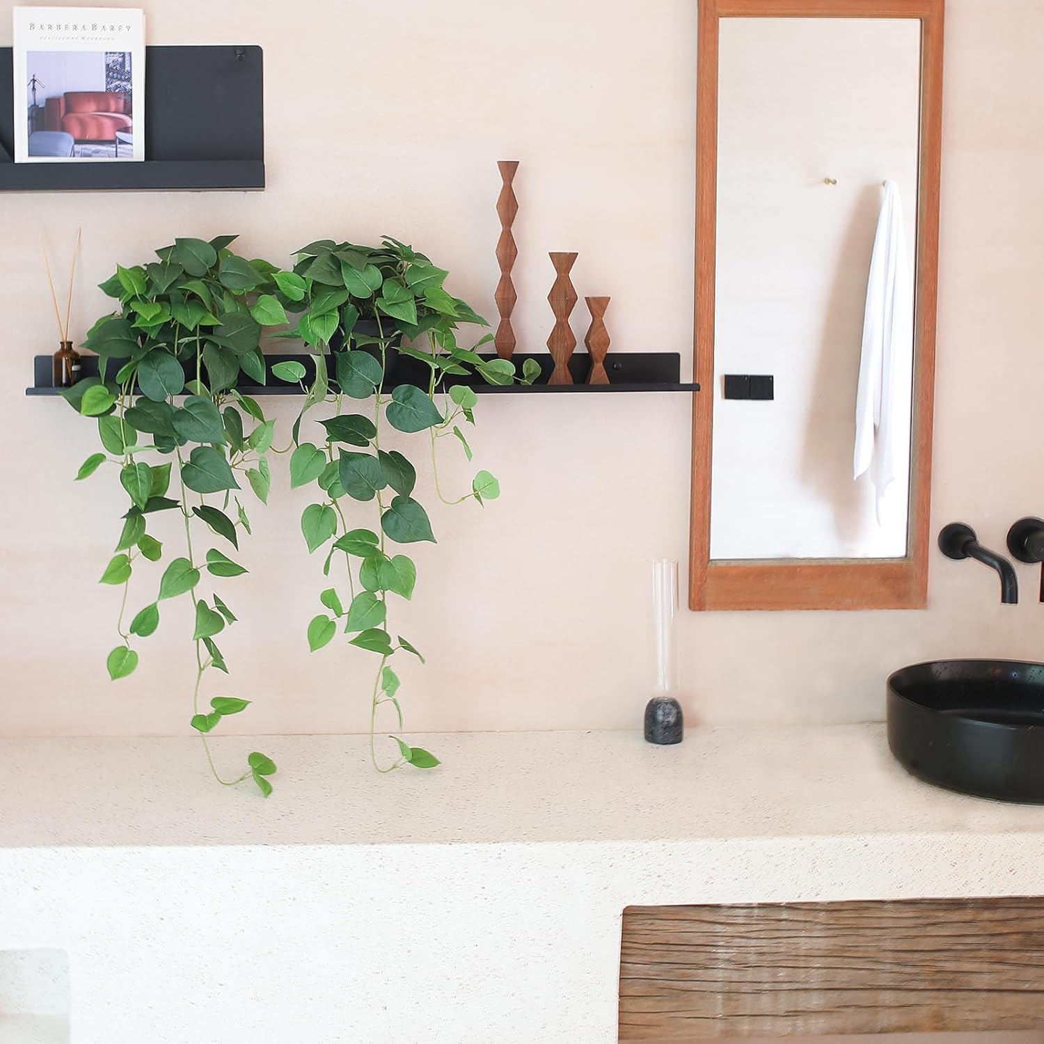 Fake Pothos Hanging Plants / Green Pothos / Set of 2