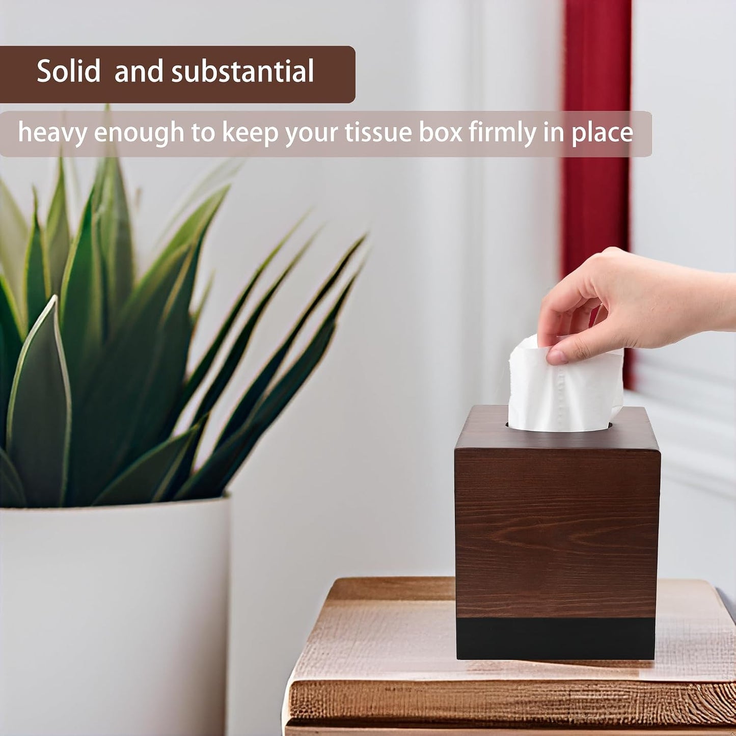 Wooden Tissue Box Holder / Pine Wood