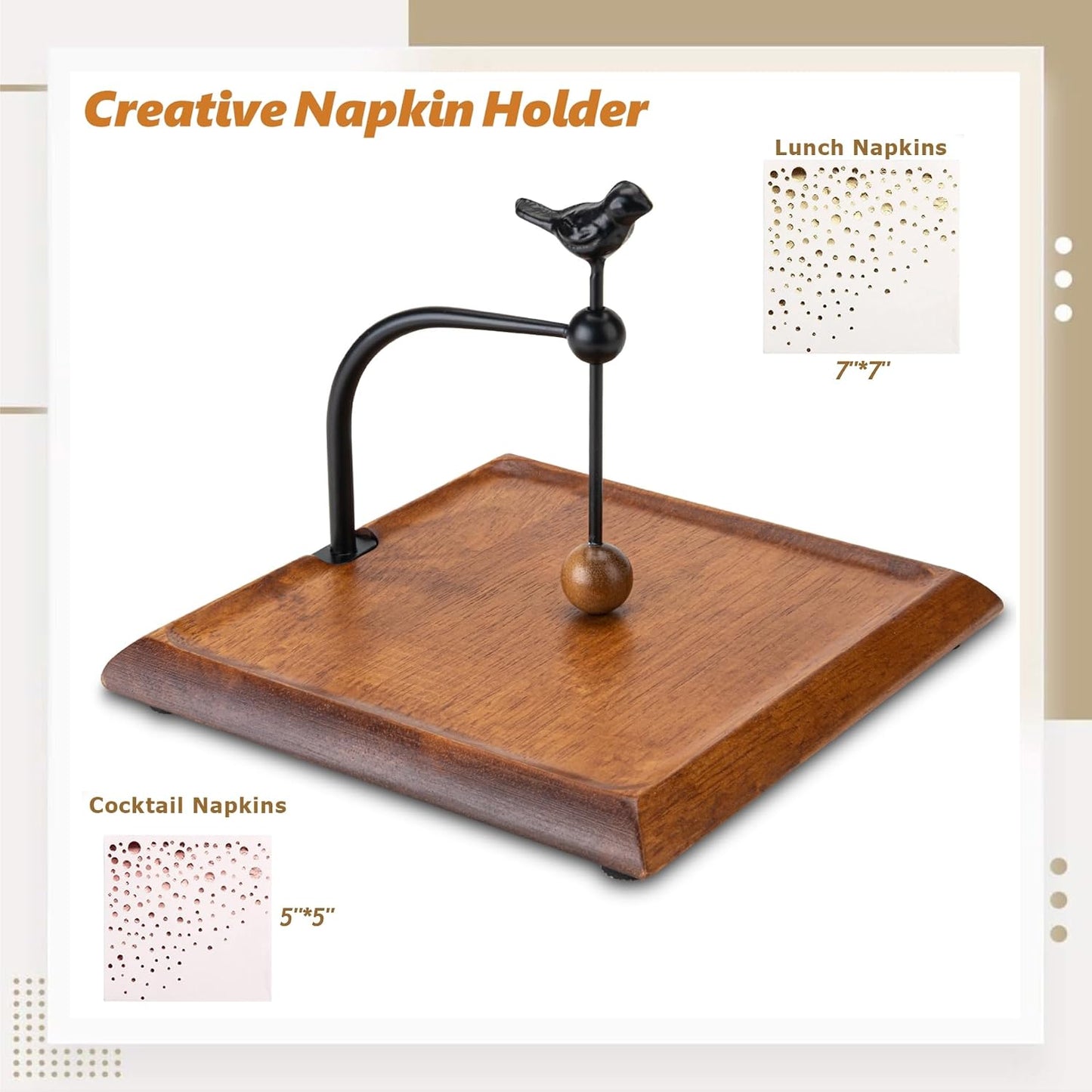 Wooden Napkin Holder / Creative