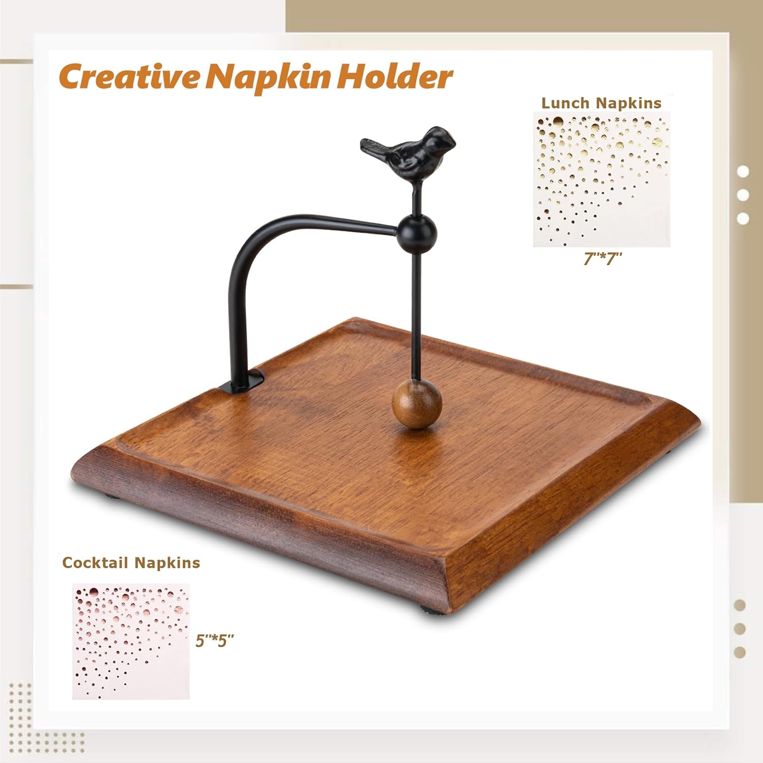 Wooden Napkin Holder / Creative