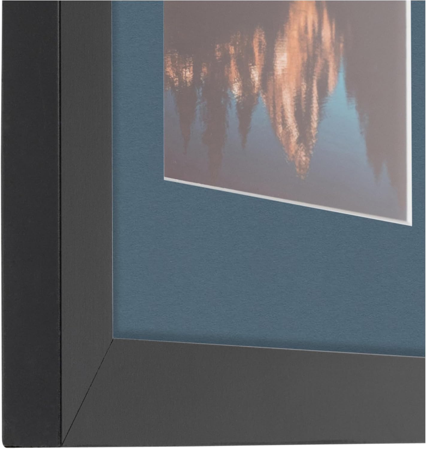 ArtToFrames Collage Picture Frame 3 Opening 3-5x7 Photo Frame | Made in USA | Black Frame Dutch Blue and Black Mats