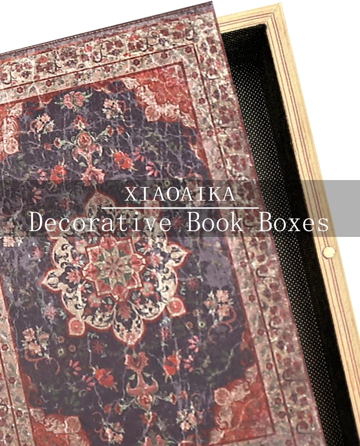 Wooden Book Box / 3 x Retro / Set of 3