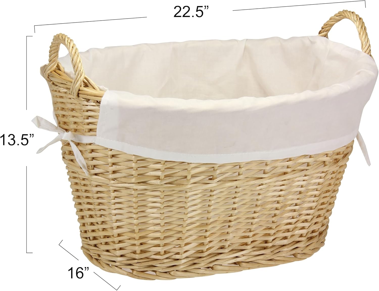 Wicker Laundry Basket / Natural Wicker