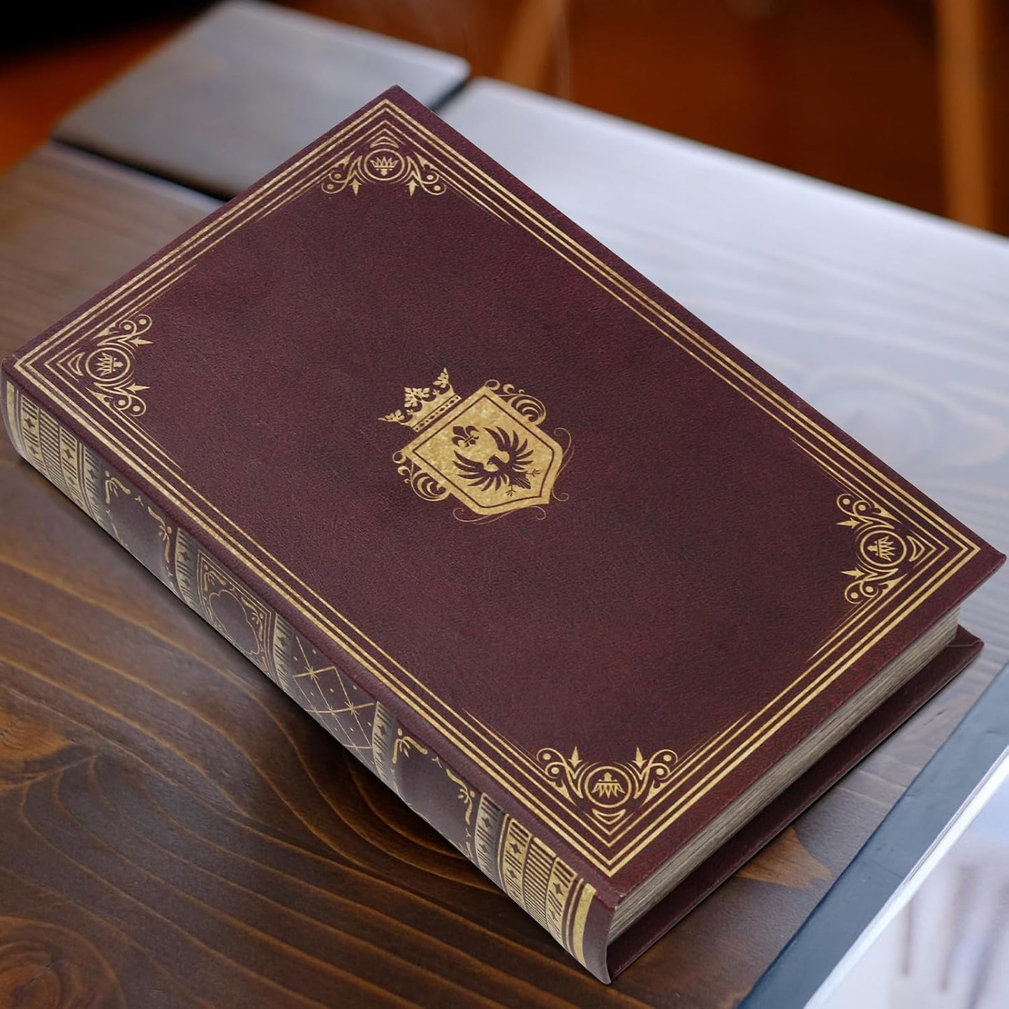 Vintage Book Safe / Wine Red