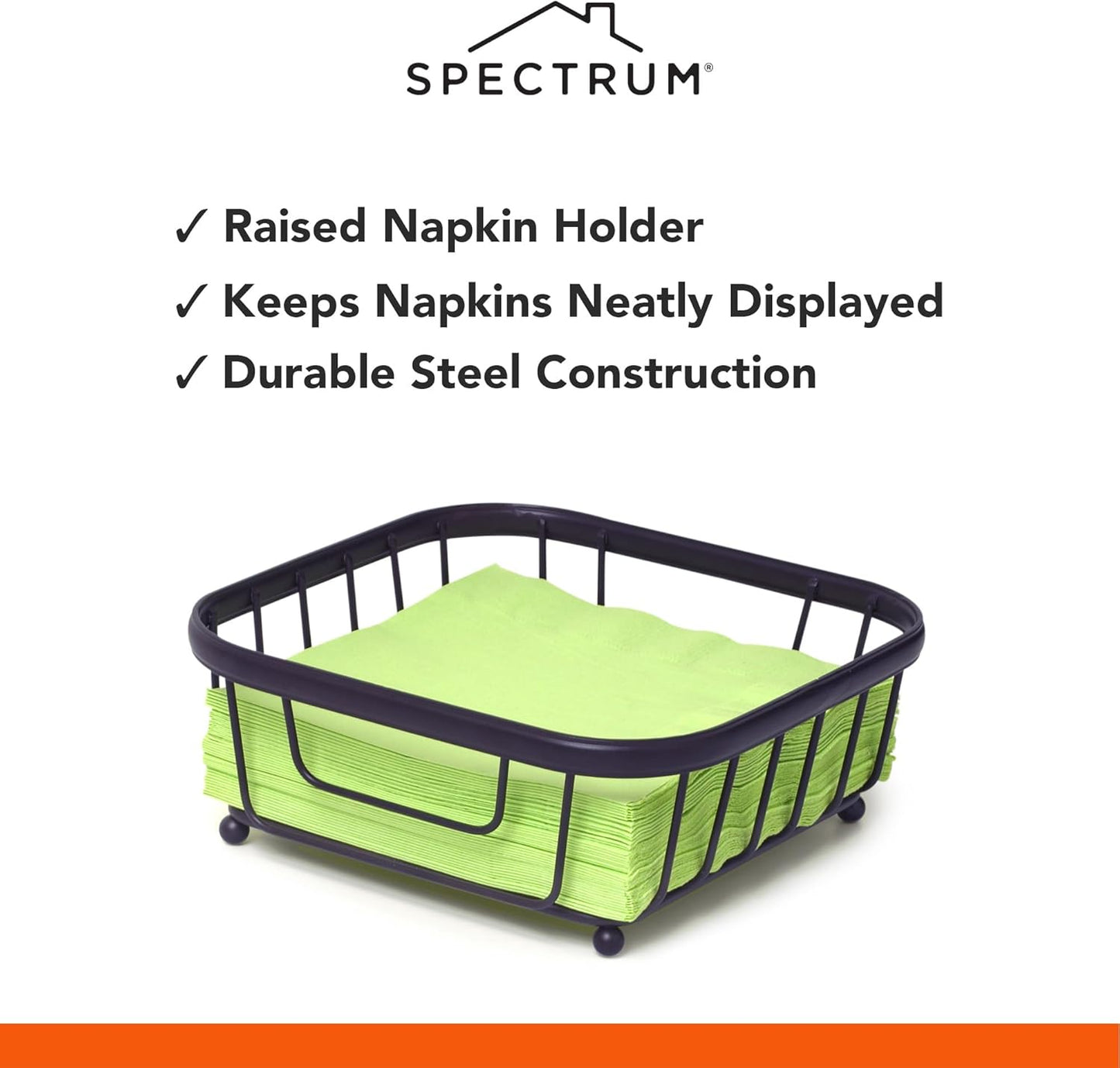 Ashley Napkin Holder Basket / Black / Flat