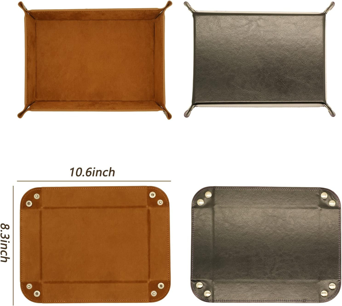 Valet Organizer / Catchall Tray for Jewelry / Brown
