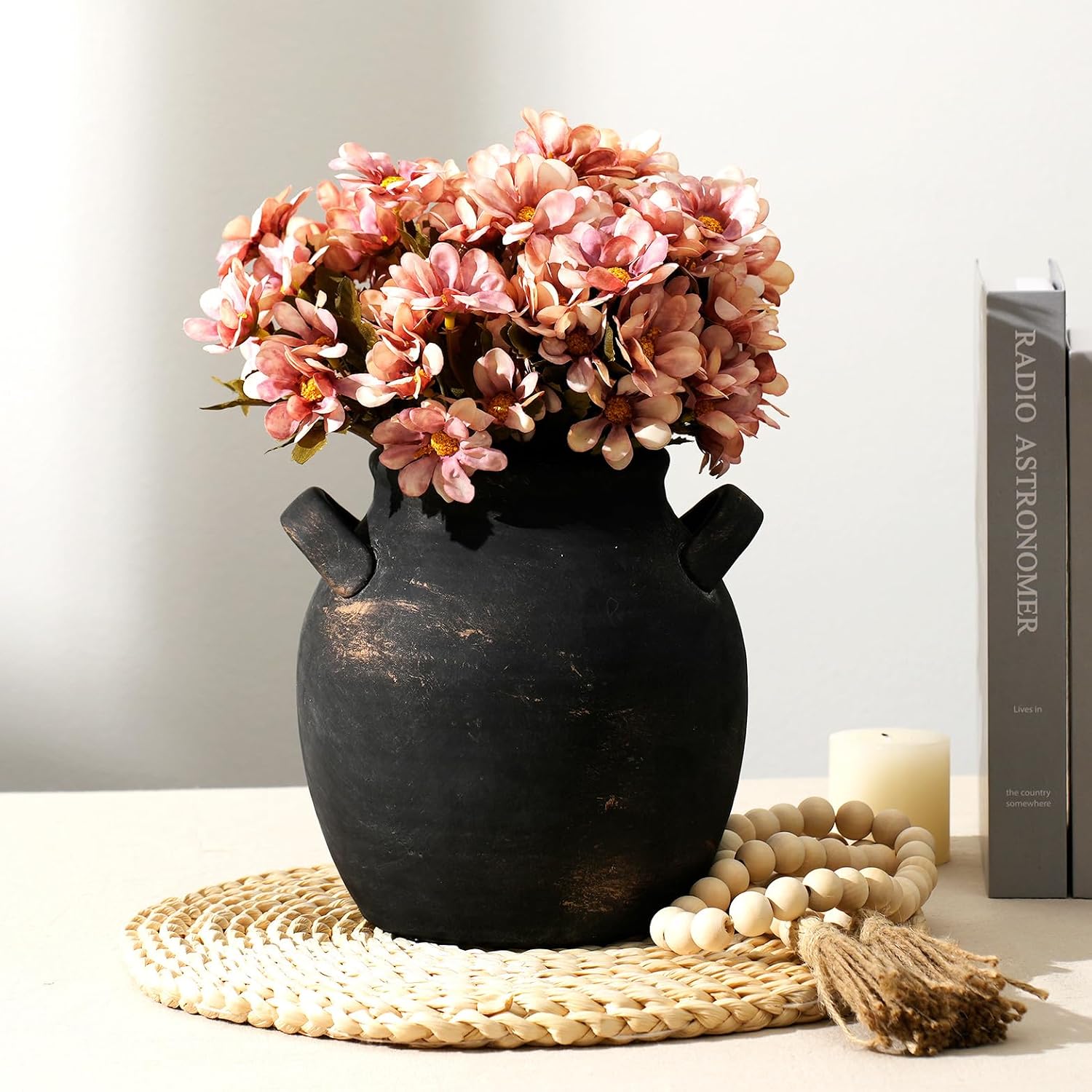 Rustic Farmhouse Vase / 001-bronze / 7.1 Inch