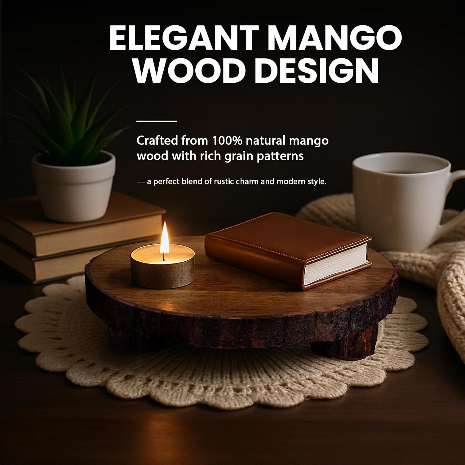 Mango Wood Pedestal Stand