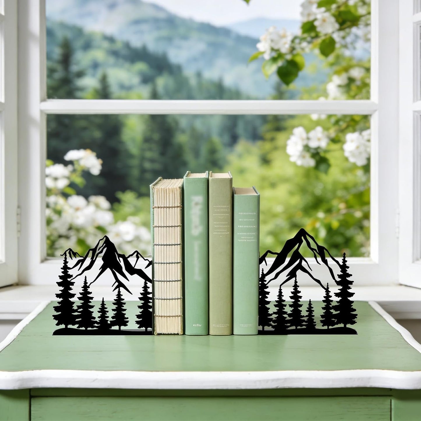 Metal Bookends Mountain Bookends Decorative Modern Book Ends / Mountain Decorative Bookends