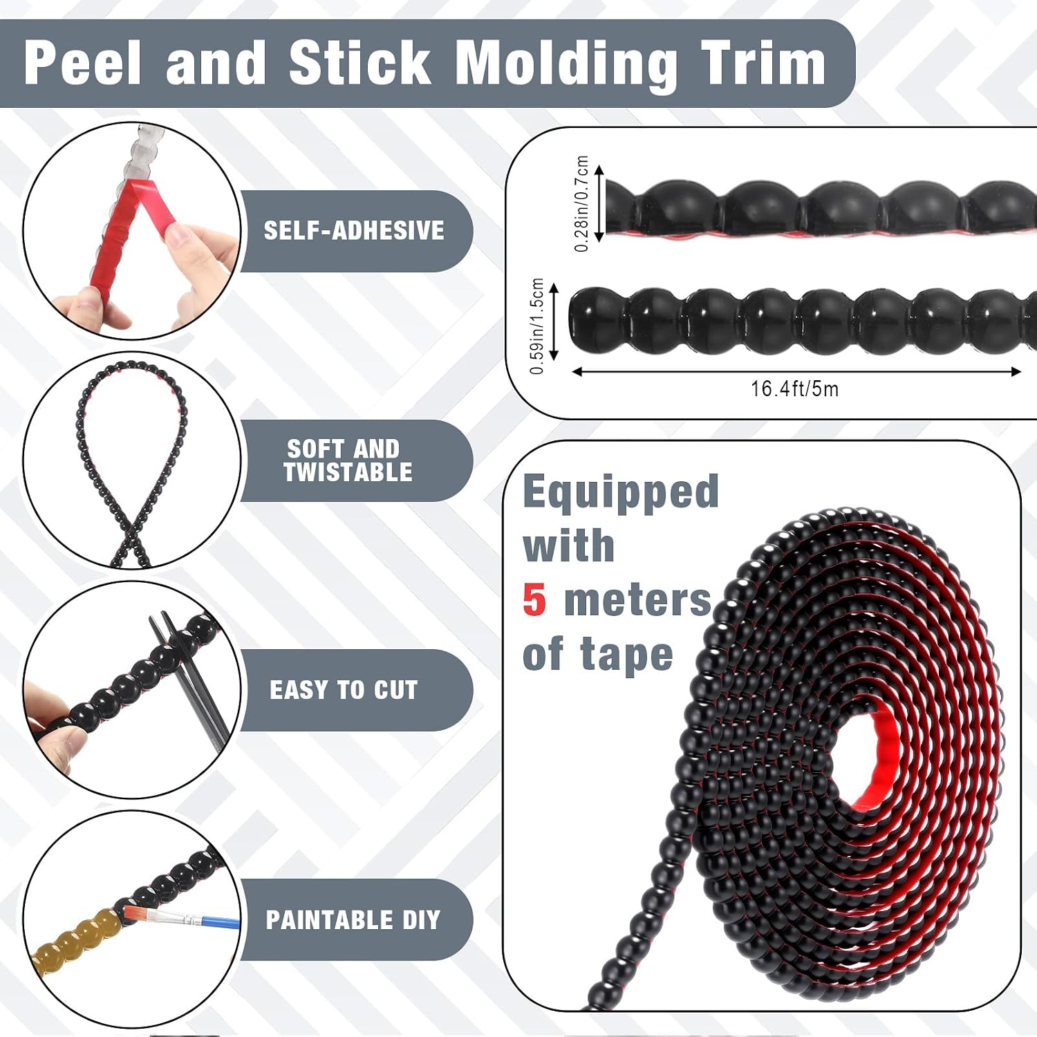 Peel and Stick Molding Trim Flexible Molding Trim