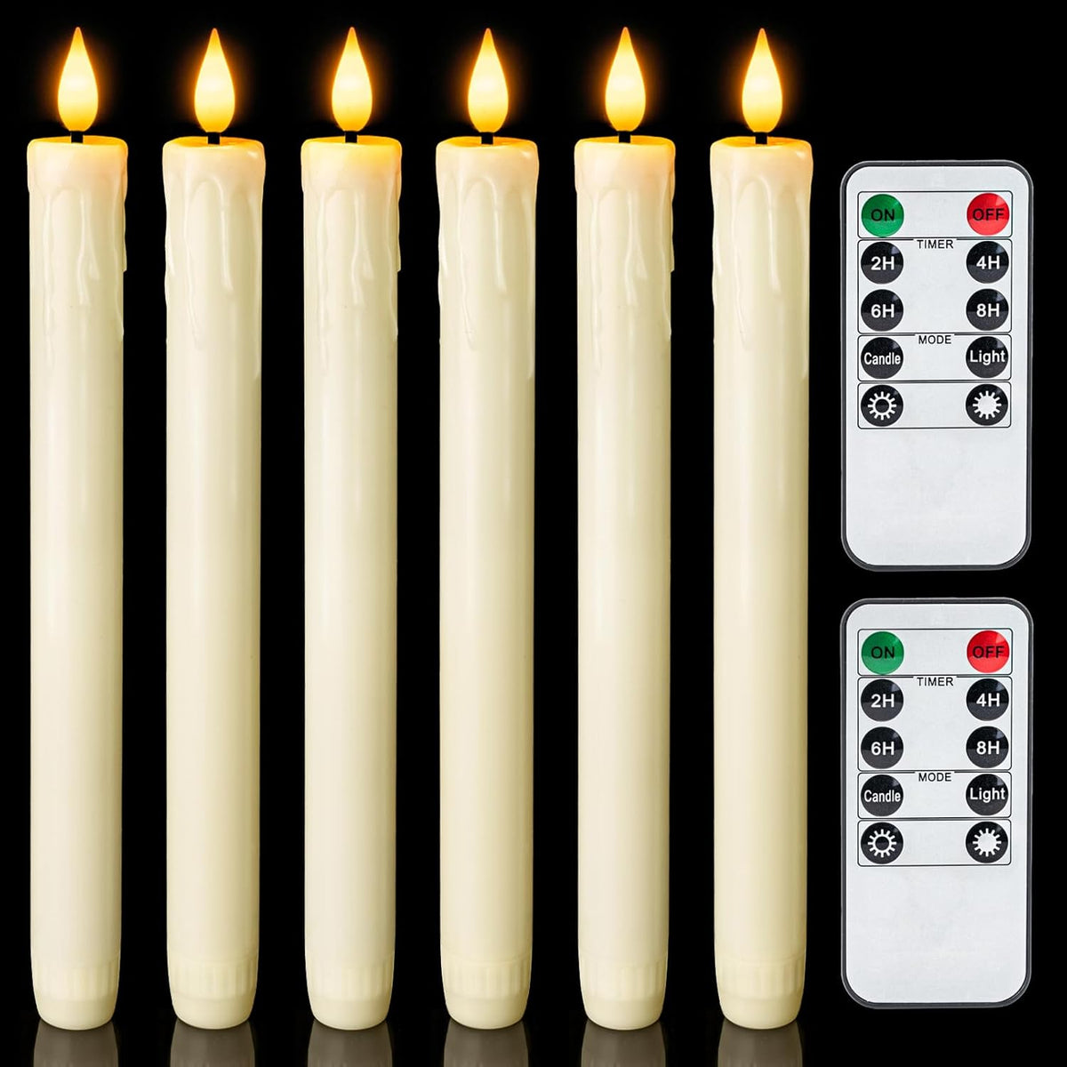 Homemory Dark Gray Flameless Candles, Purple Glow, Remote Timer, Set of 3