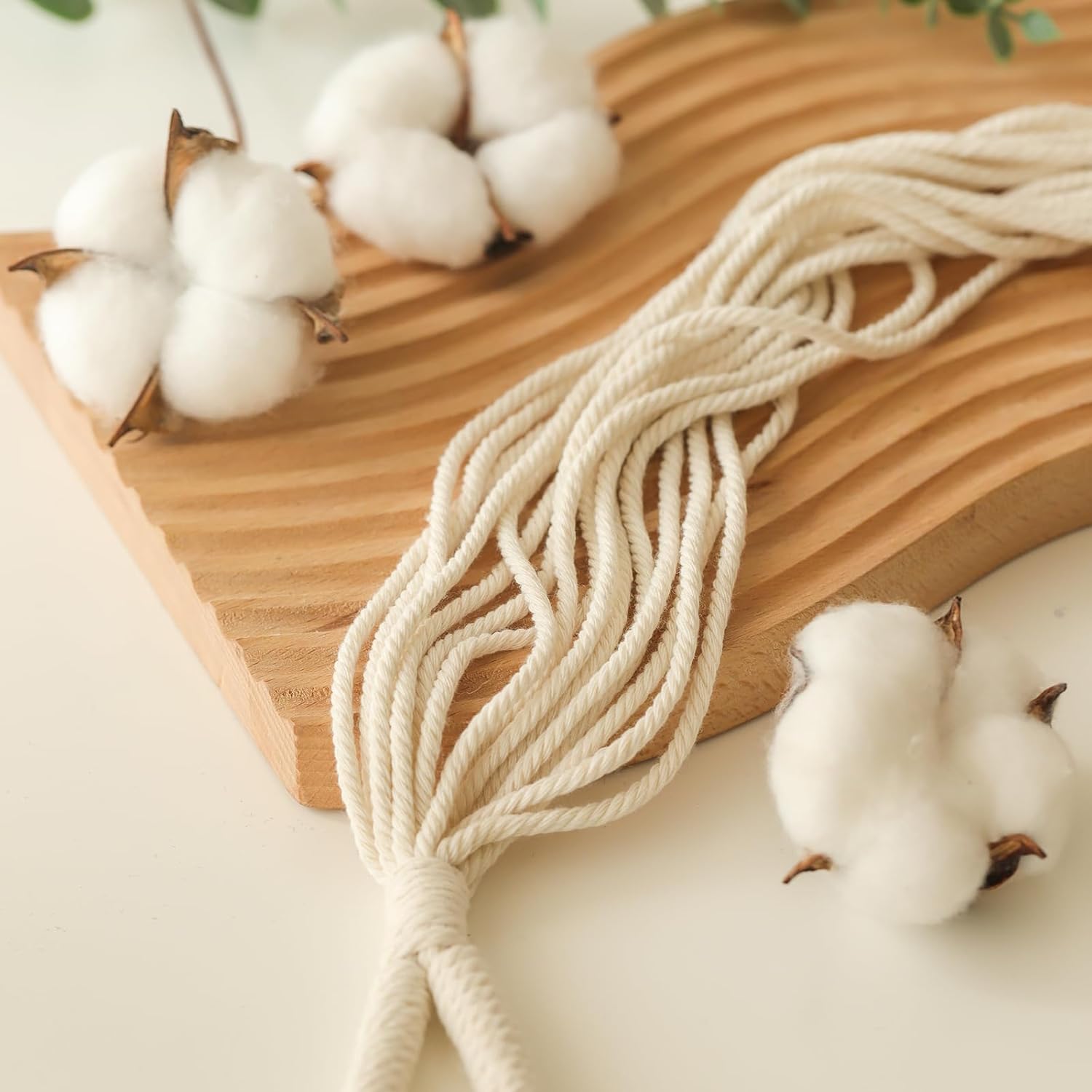 Boho Hanging Planters / White Hanger / 10 Inch / Set of 8