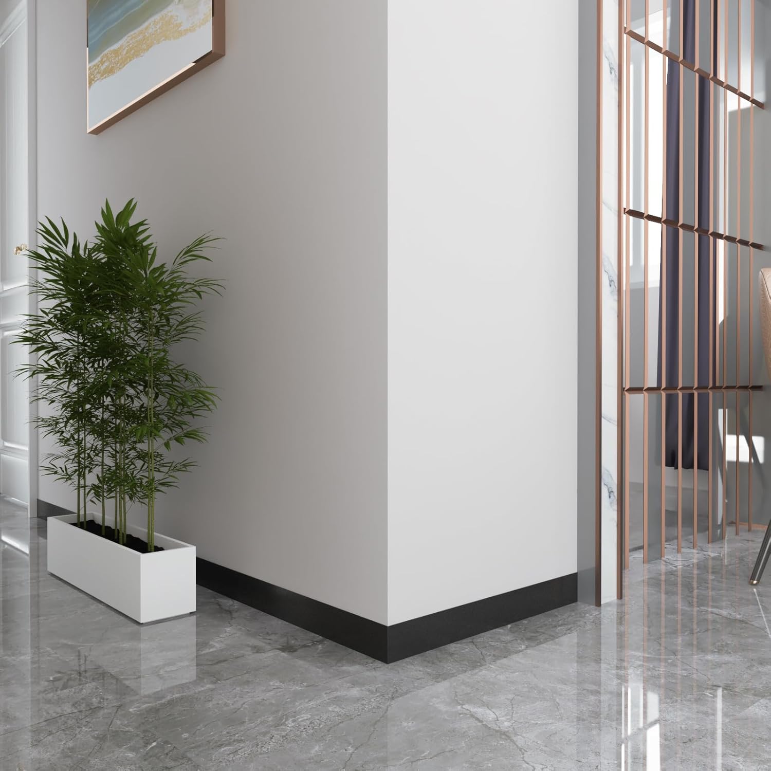 ft Wallpaper Border Peel and Stick Wall Border Trim Tape / 3 x 600 / Black