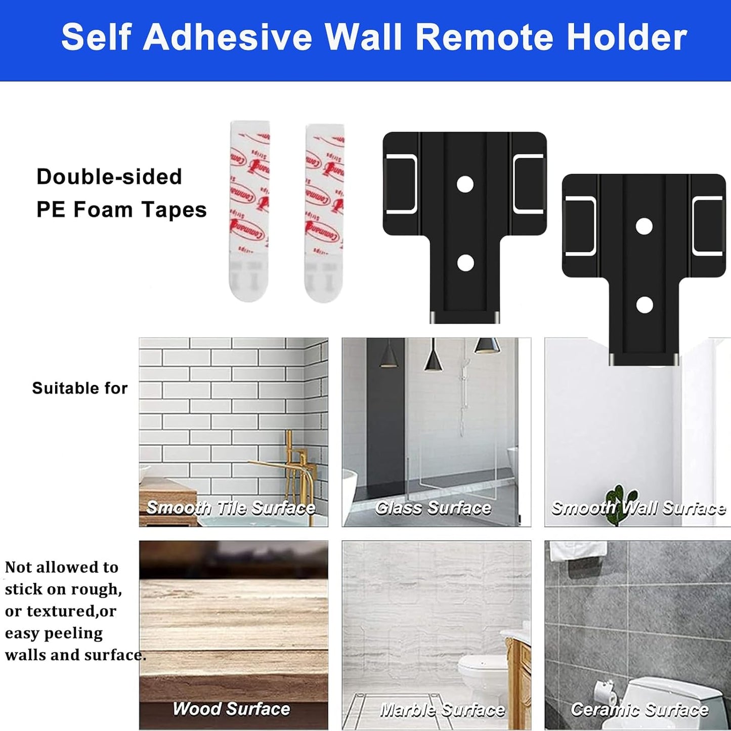 Fan Remote Holder Wall Mount for Hampton Bay and Home Decorators Collection Ceiling Fan / Set of 2