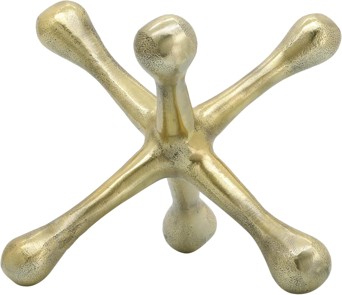 Modern Decorative Sculpture Figurine / 8"H / Gold