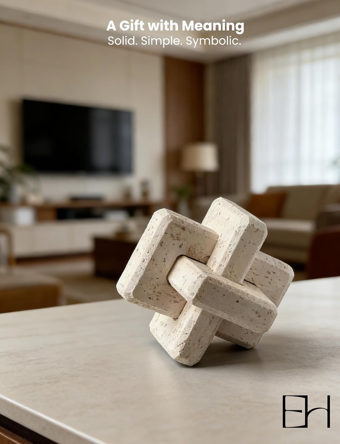Knot Decor 3 Link / Beige 4.7 Inch