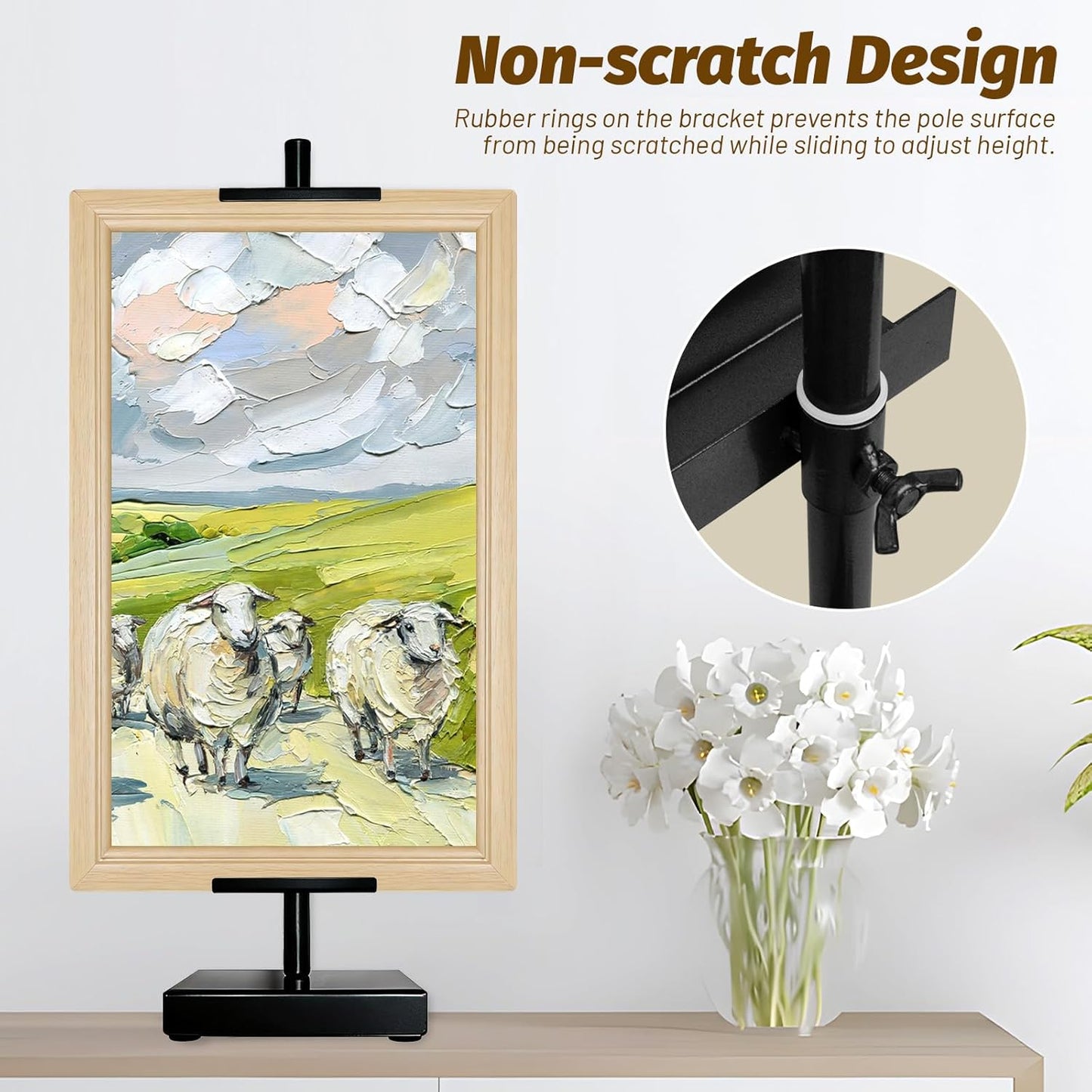 Metal Picture Stands for Display / Black / 18 Inch