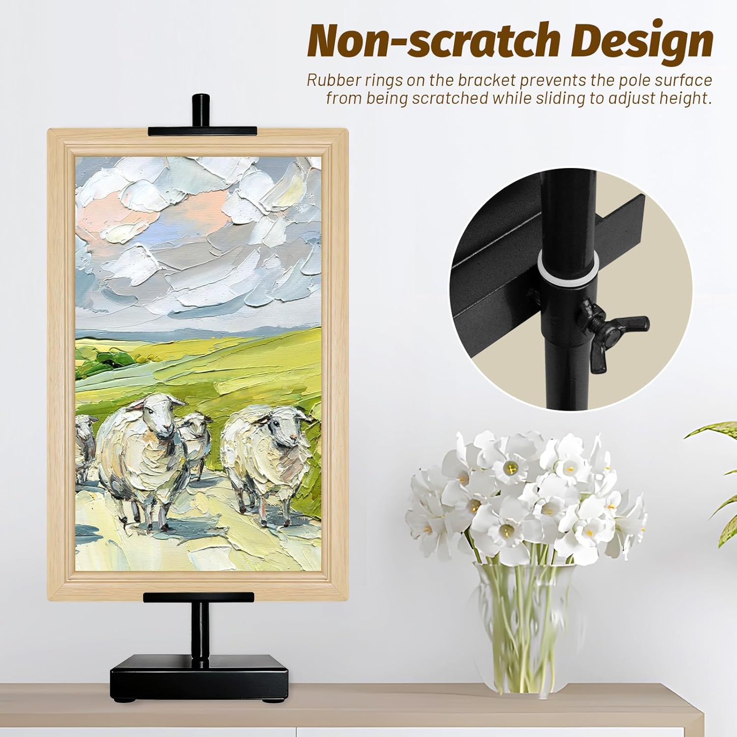 Metal Picture Stands for Display / Black / 18 Inch
