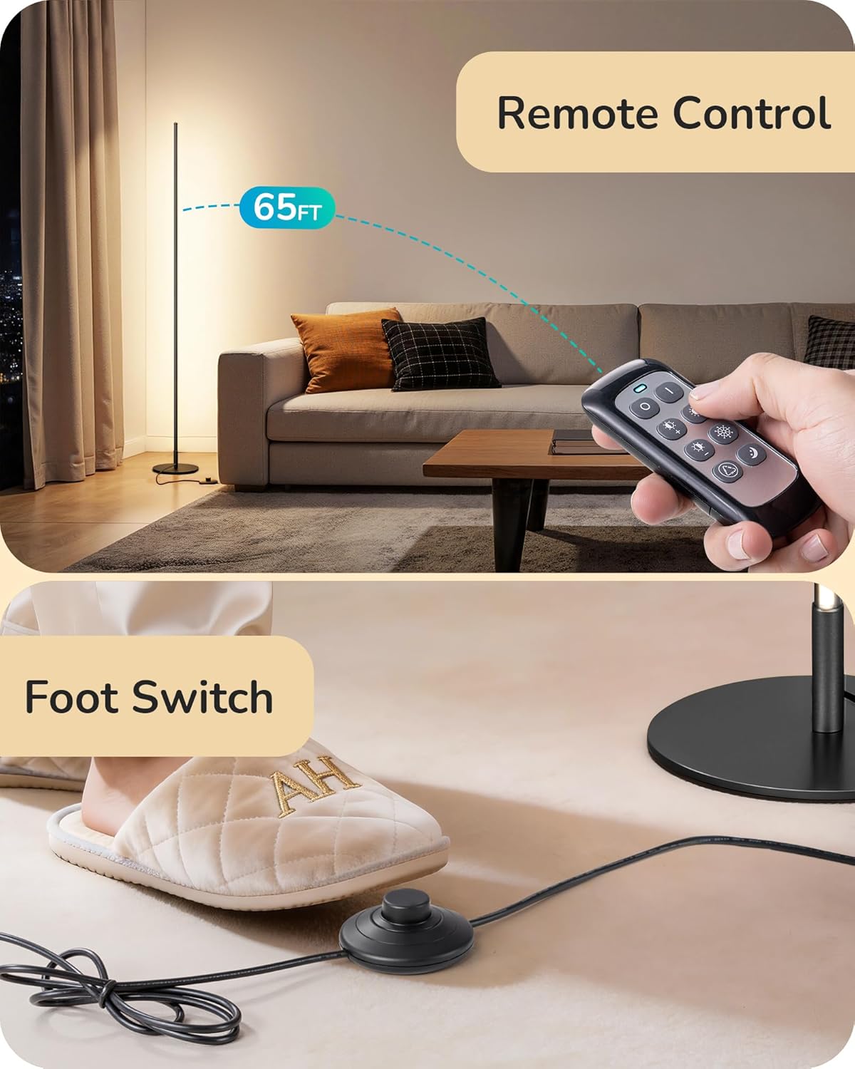 Minimalist Dimmable Tall Light / Black / Set of 2