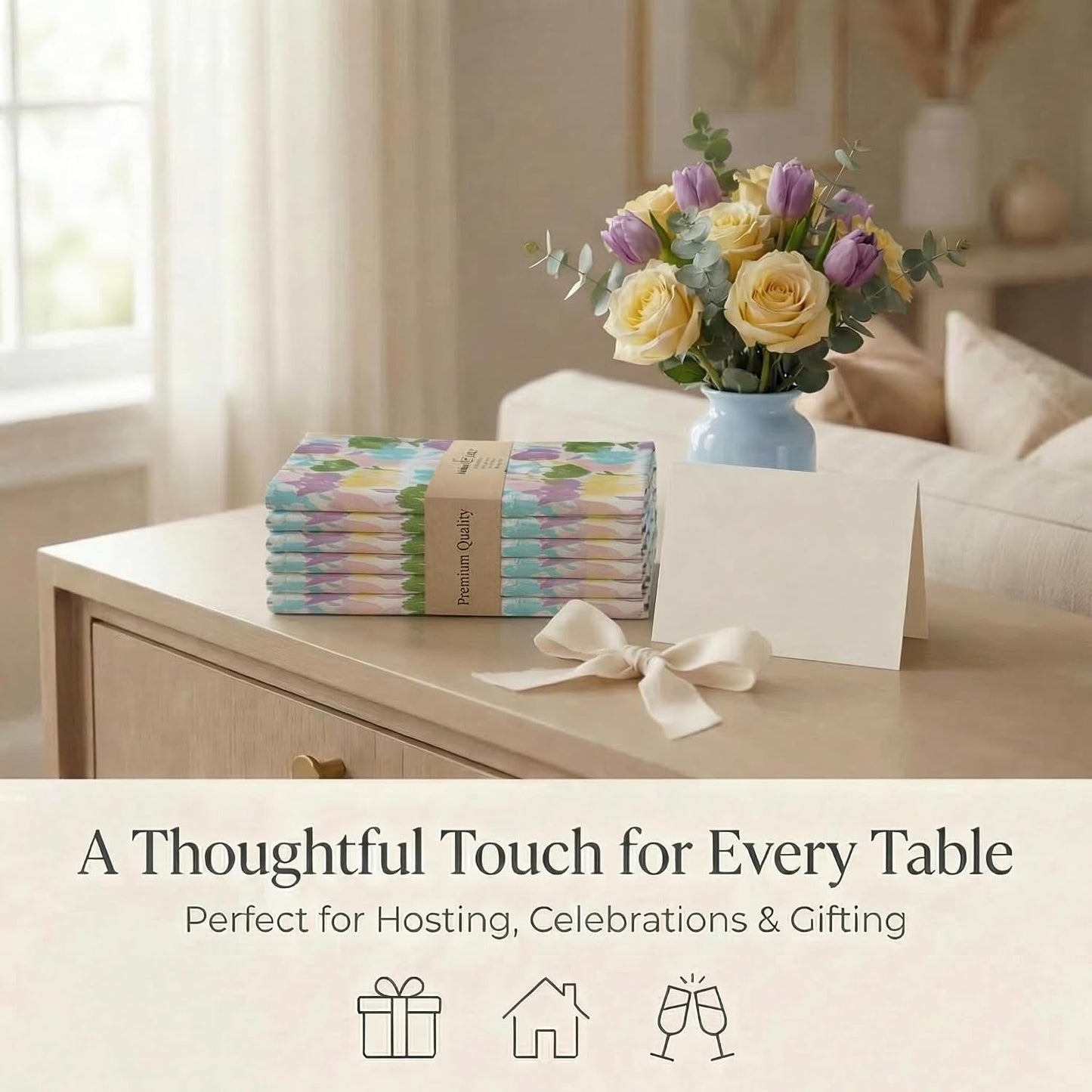 Urban Villa Cloth Napkins Cotton 20x20 (Set of 12) Tulip