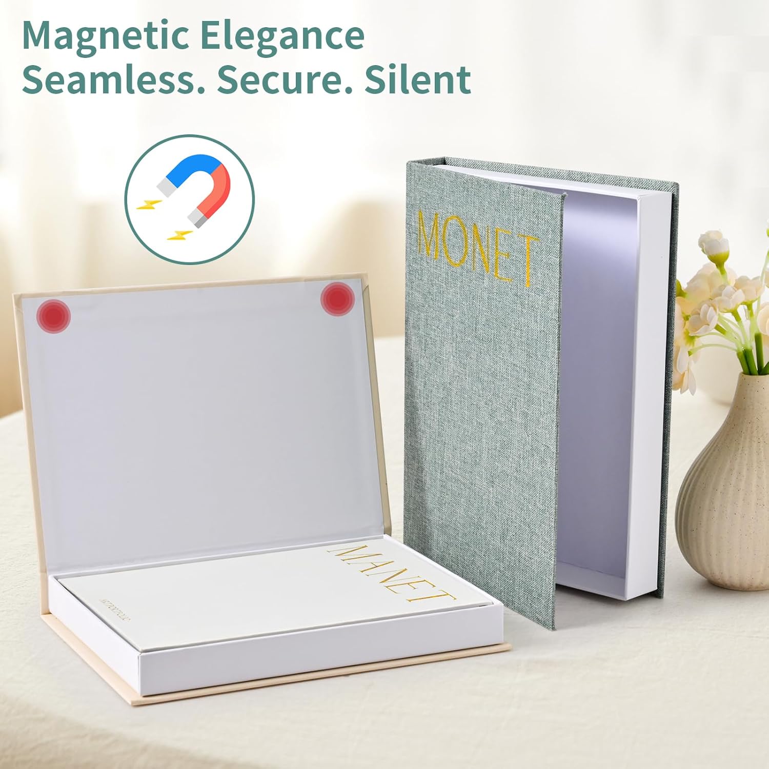 Linen-Covered Fake Books / Set of 3