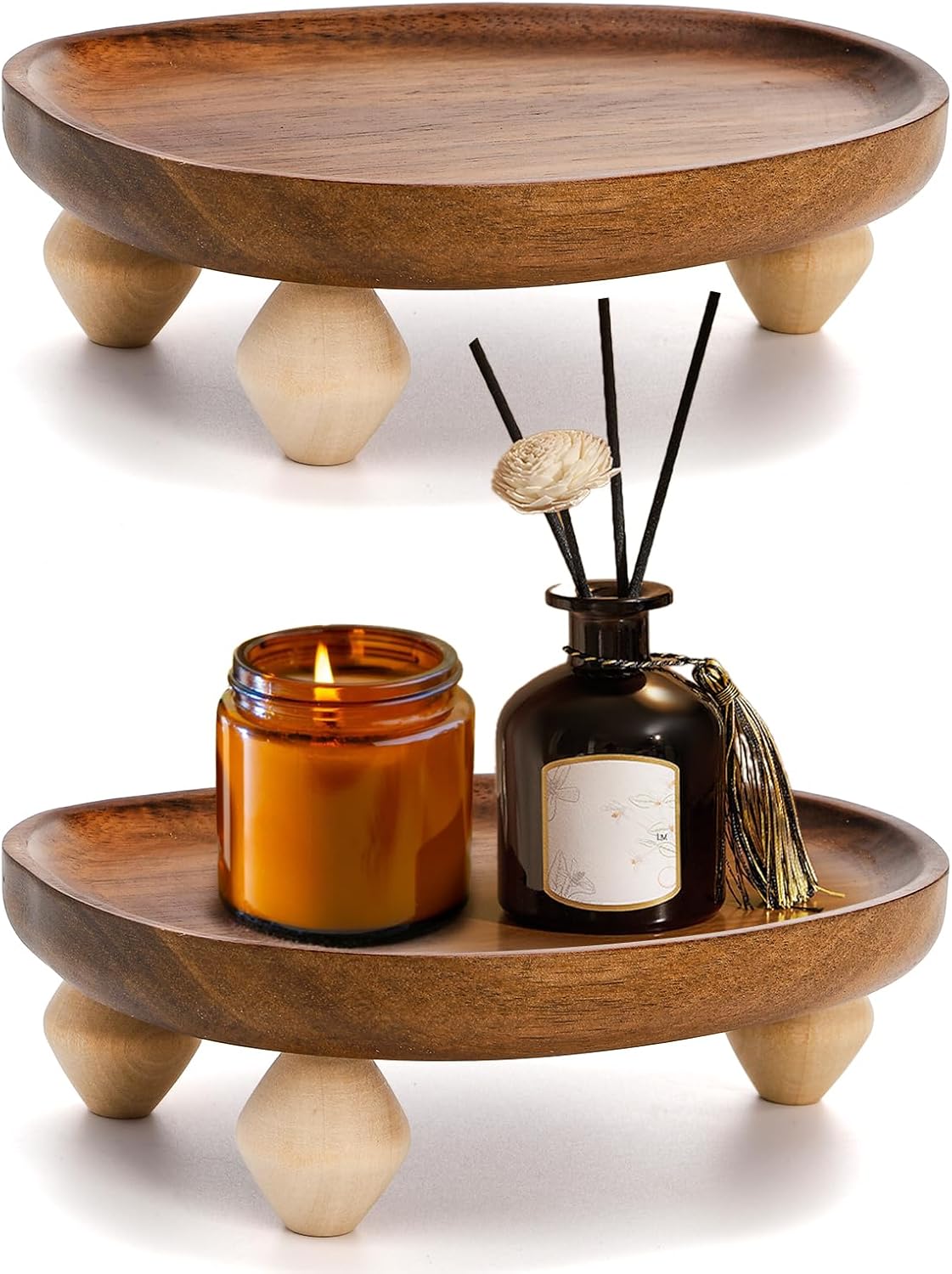 6" Wooden Display Riser Tray for Decor / Set of 2