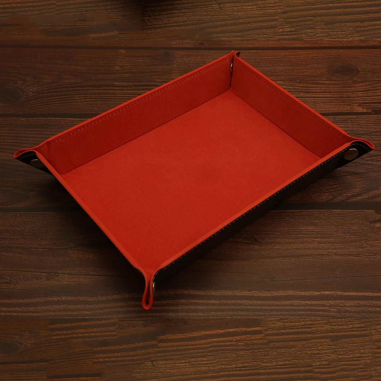 Valet Organizer / Catchall Tray for Jewelry / Reddishorange