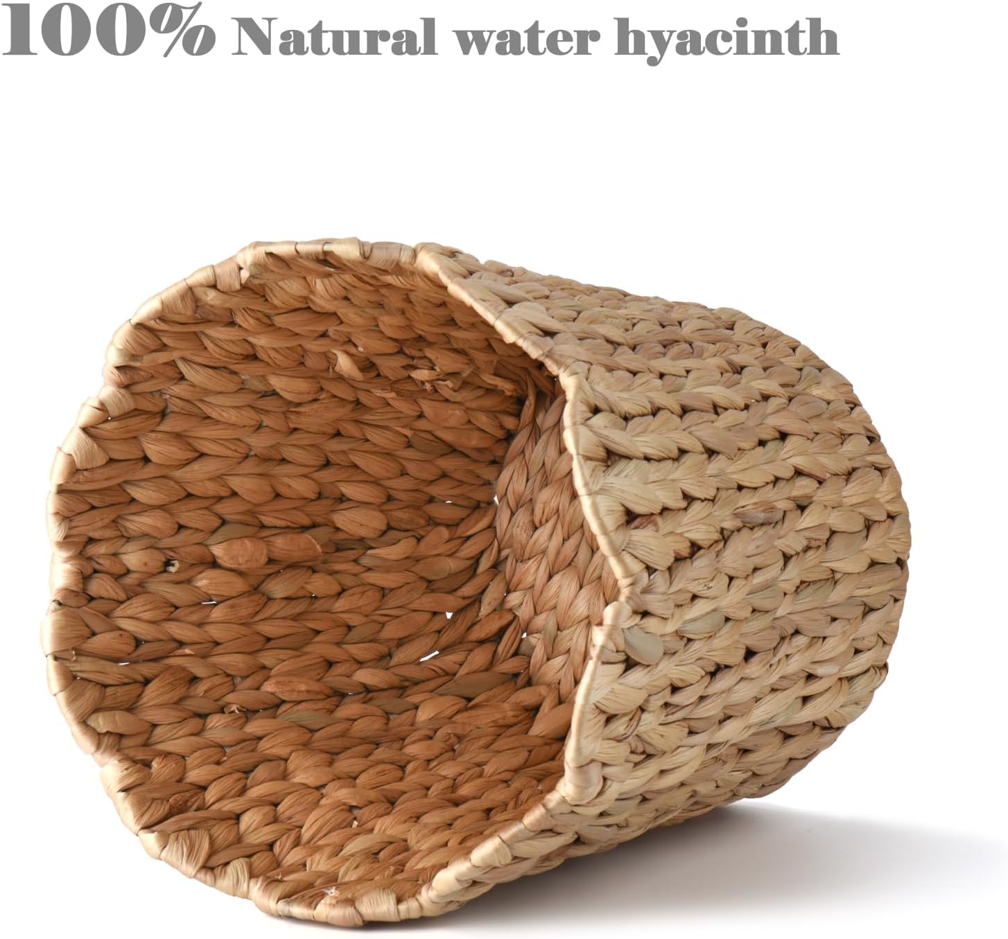 Scalloped Edge Wicker Waste Basket / 3.5 Gallon