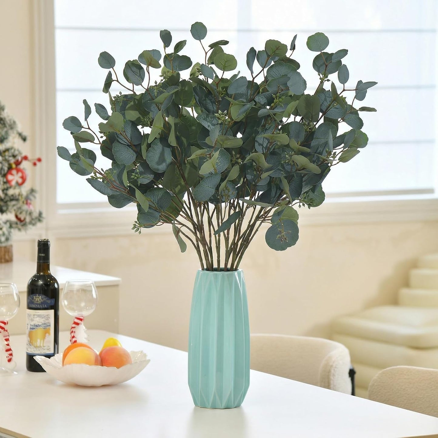 Buds Faux Greenery Branches Fake Plants / 28"/ / Green / Set of 3