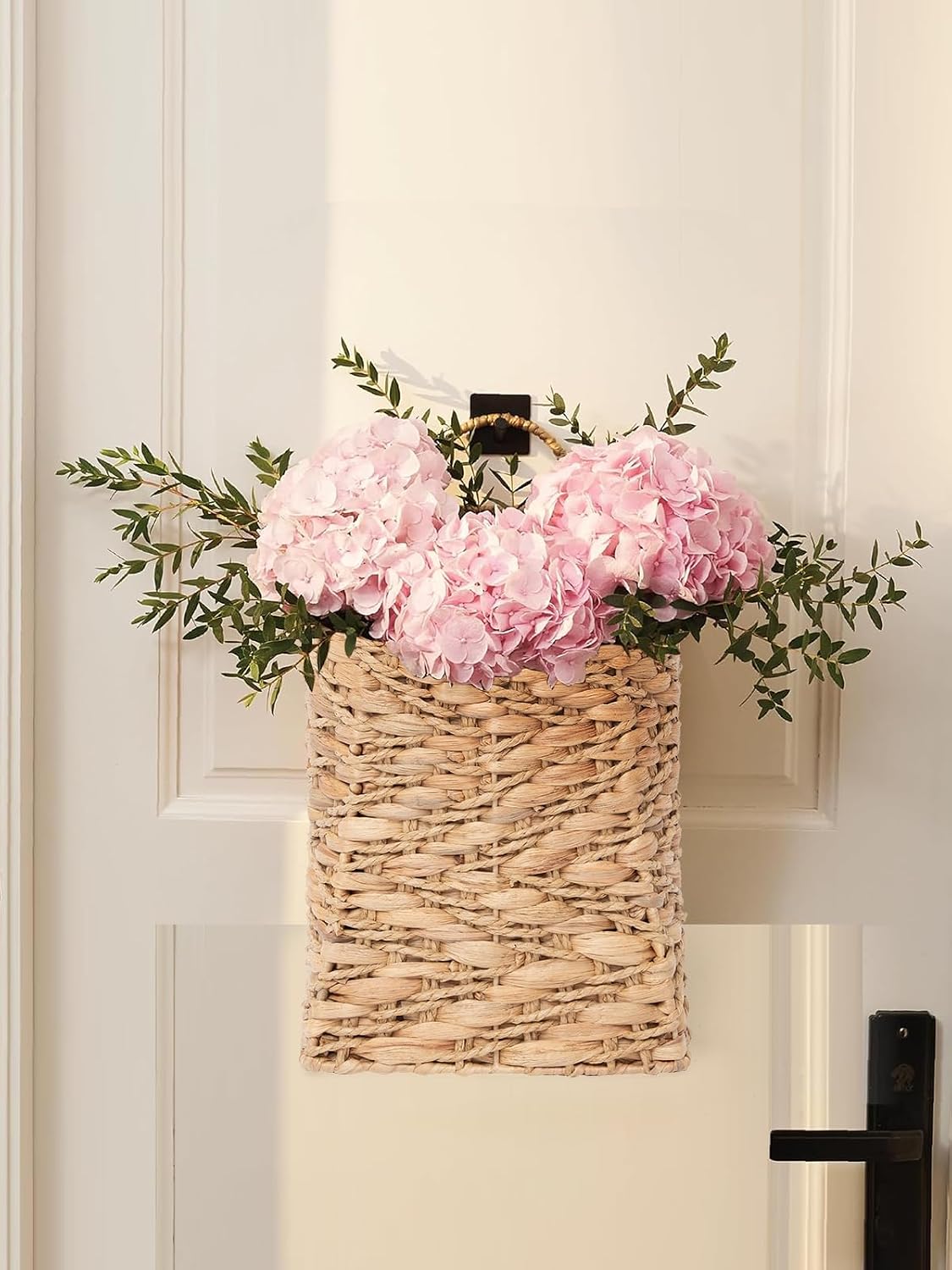 Water Hyacinth Basket for Boho Farmhouse Decor / Bohemian / Natural