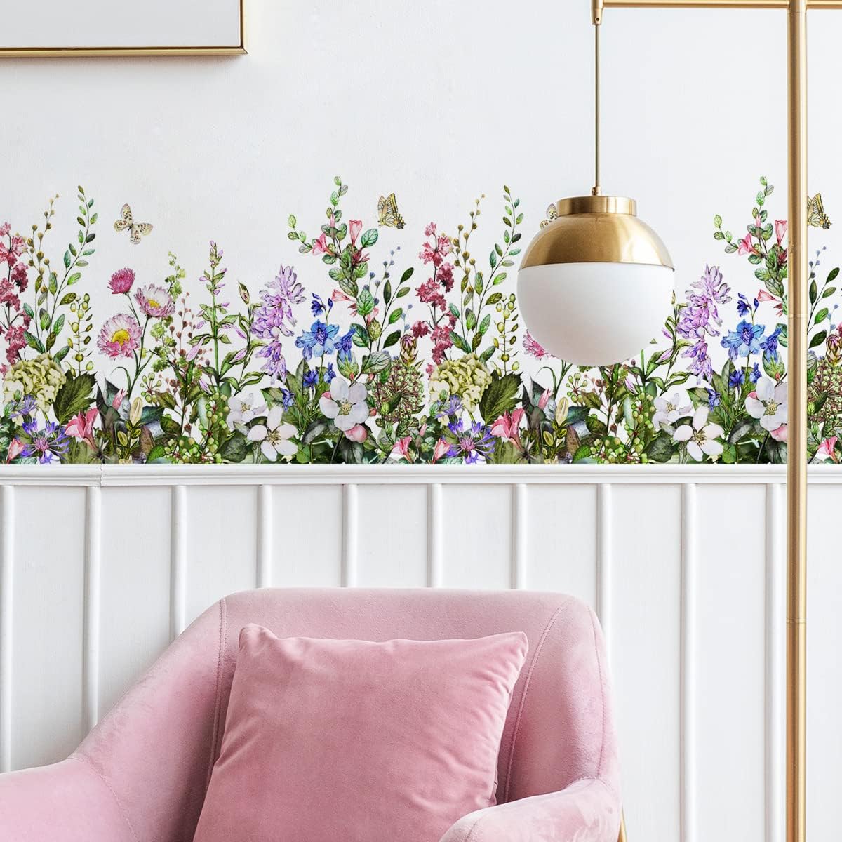 Big Wall Corner Stickers Flowers / Plant Grass