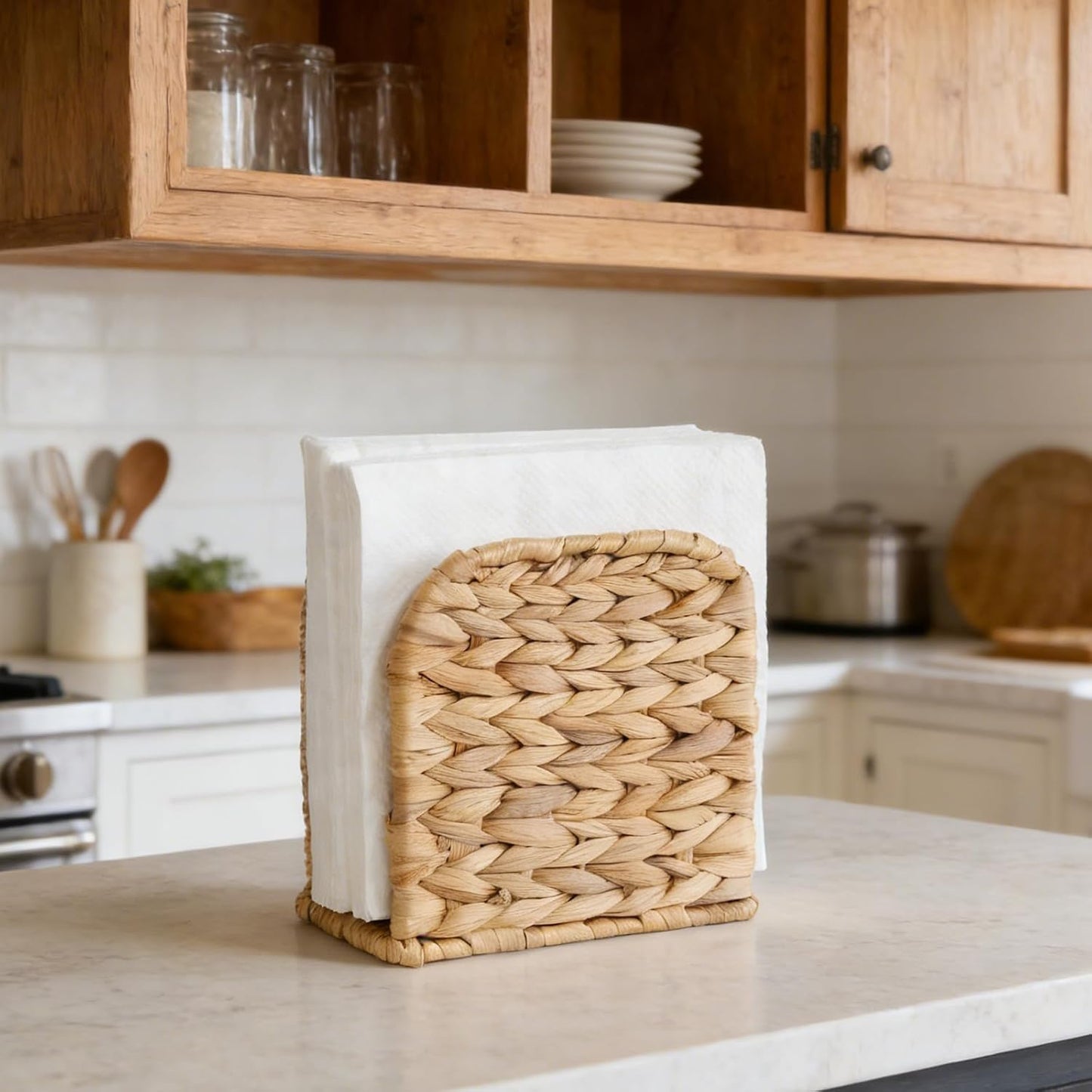 2 PC Wicker Napkin Holder / Set of 2