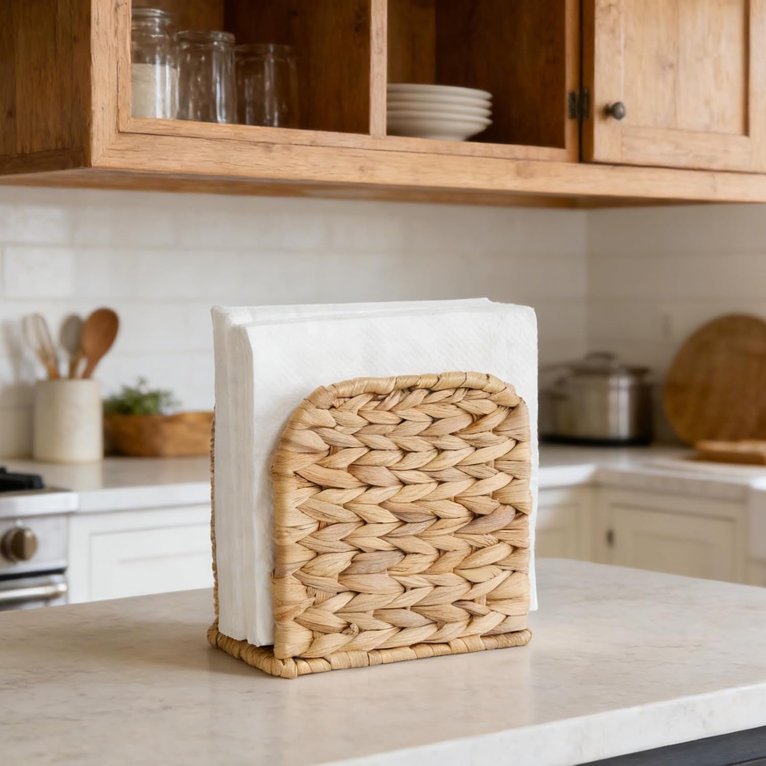2 PC Wicker Napkin Holder / Set of 2