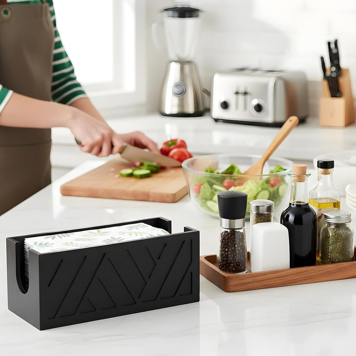 Paper Towel Dispenser Wall Mount Paper Towel Holder with Lid Solid Wood Commercial C-Fold, Z-Fold Hand Papers Towels