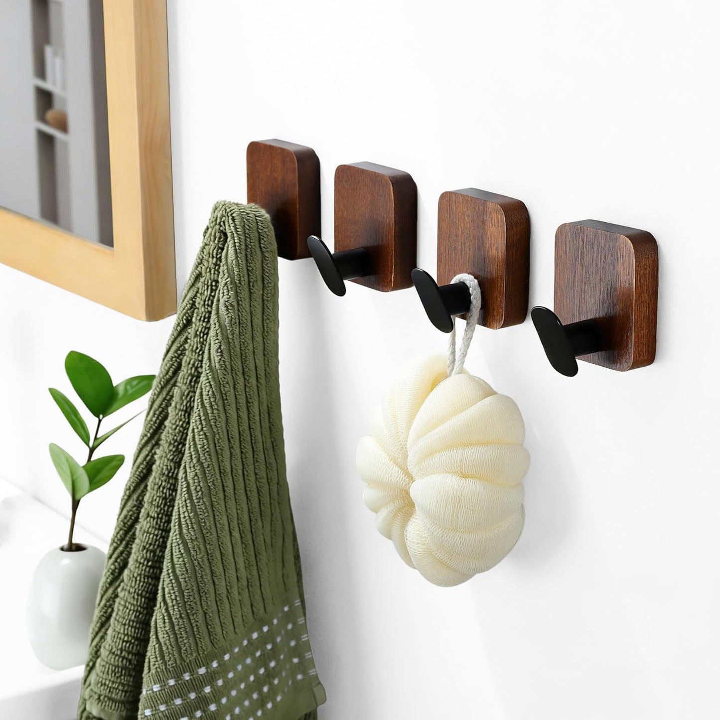 Wooden Wall Hooks / Wood / Set of 4