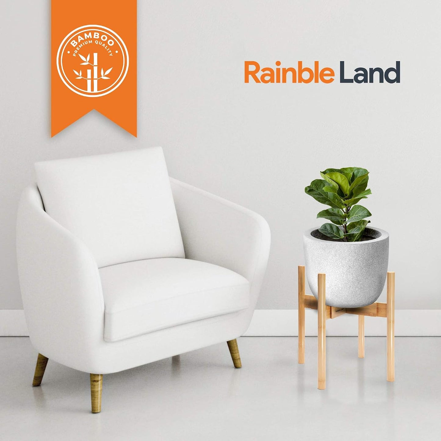 Mid Century Modern Planter / Bamboo