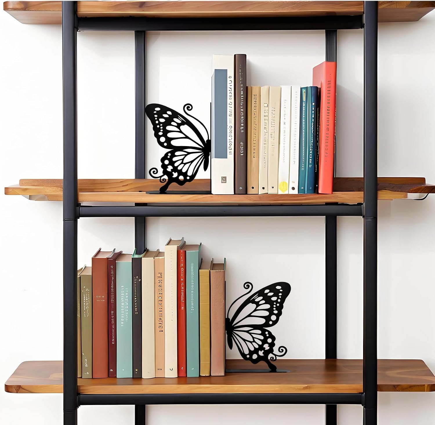 Metal Bookends Book Ends / Butterfly