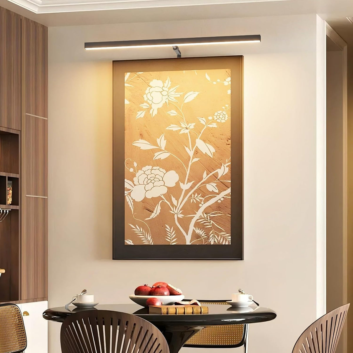 24" Plug in Picture Light for Paintings with Remote Control, 9W LED Art Display Lighting for Gallery, Dartboard