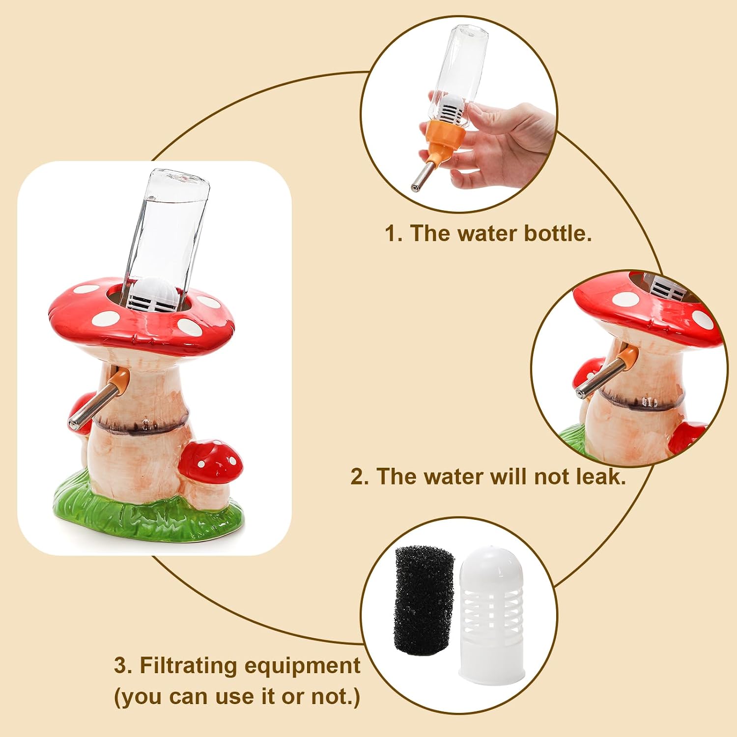 Stand / Ceramic Hamster Hideout / Set of 3