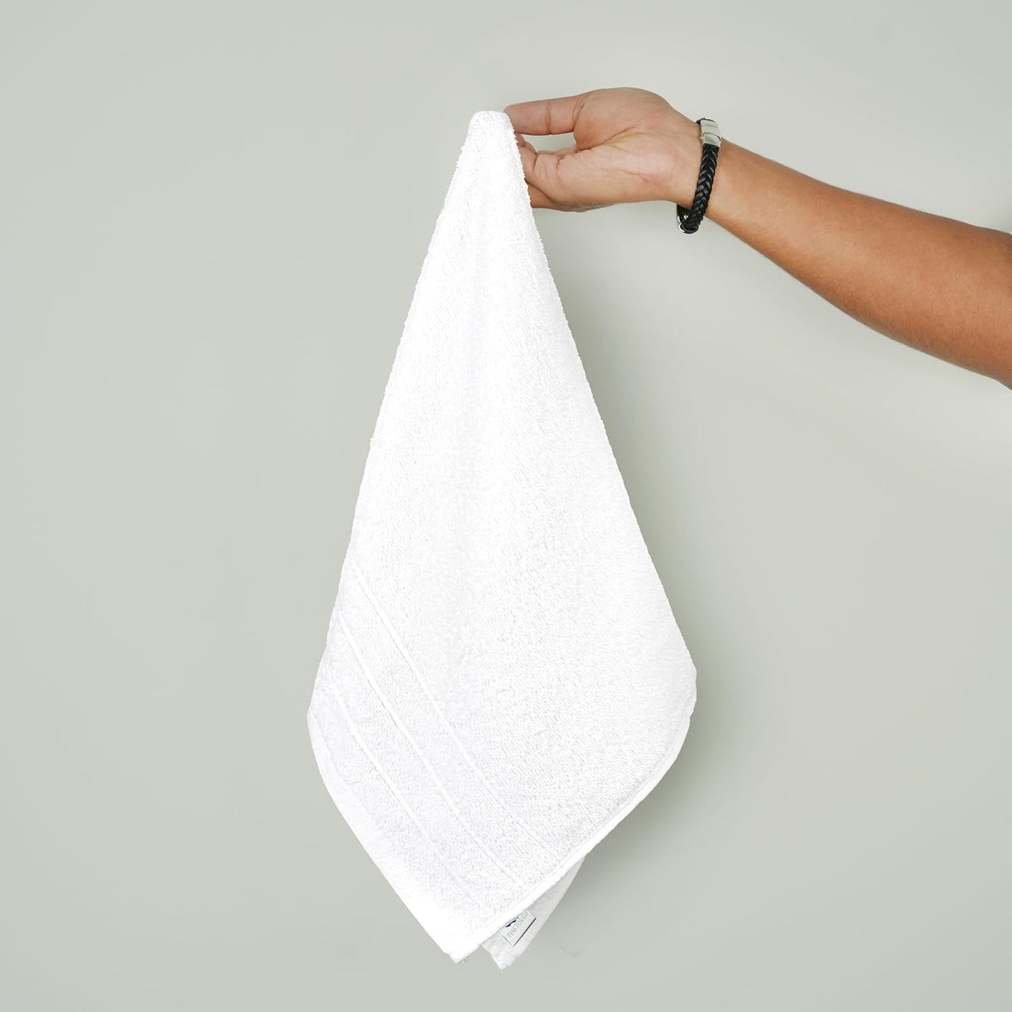 6 Piece Hand Towels Set 16 x 28 Inches, White | 100% Cotton, Lighter Weight, Quick to Dry, 16 x 28 Inches, Super Soft &