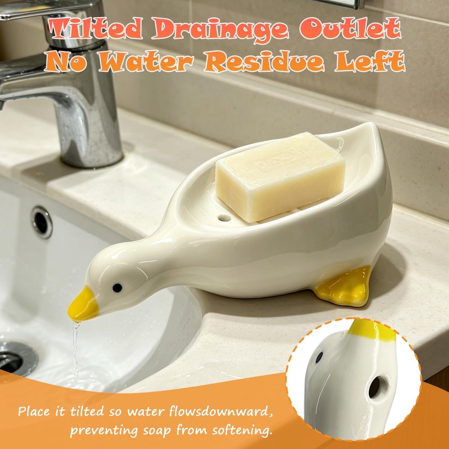 Duck Ceramic Soap Holder