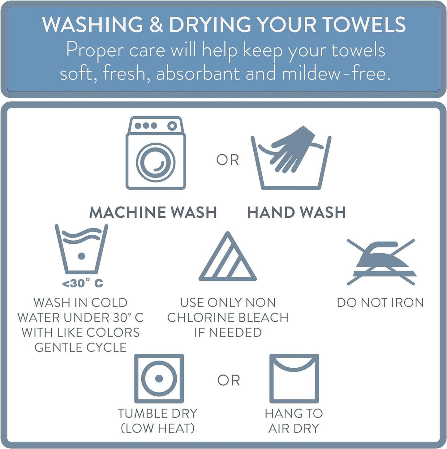 NY Loft 100% Cotton 6-Piece Bath Towel Set | Flint | Oeko-TEX | Quick-Dry | 30" x 52" Bath Towels | 16" x 28" Hand