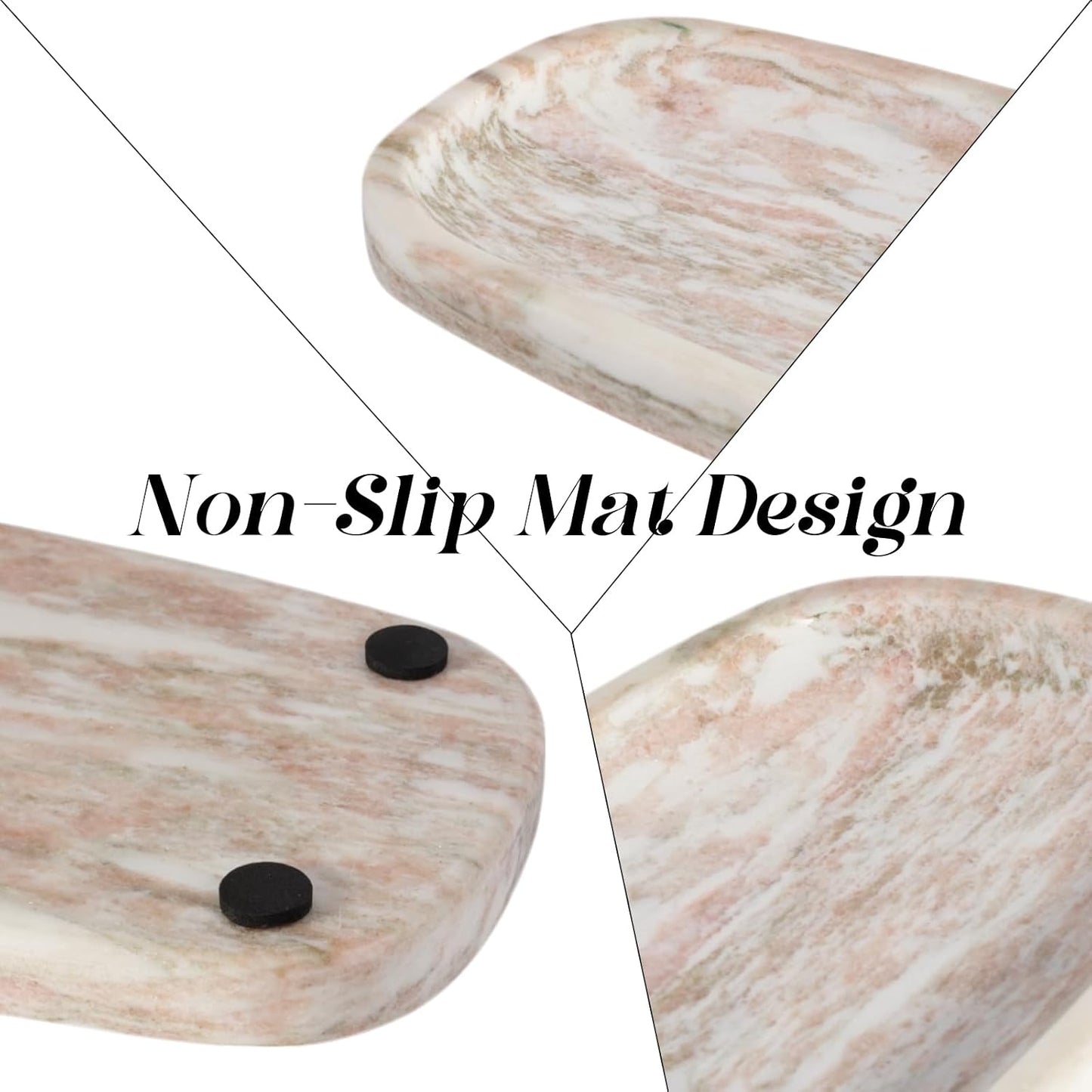 Natural Marble Tray / Norway Red / 10 x 5 x 0.7