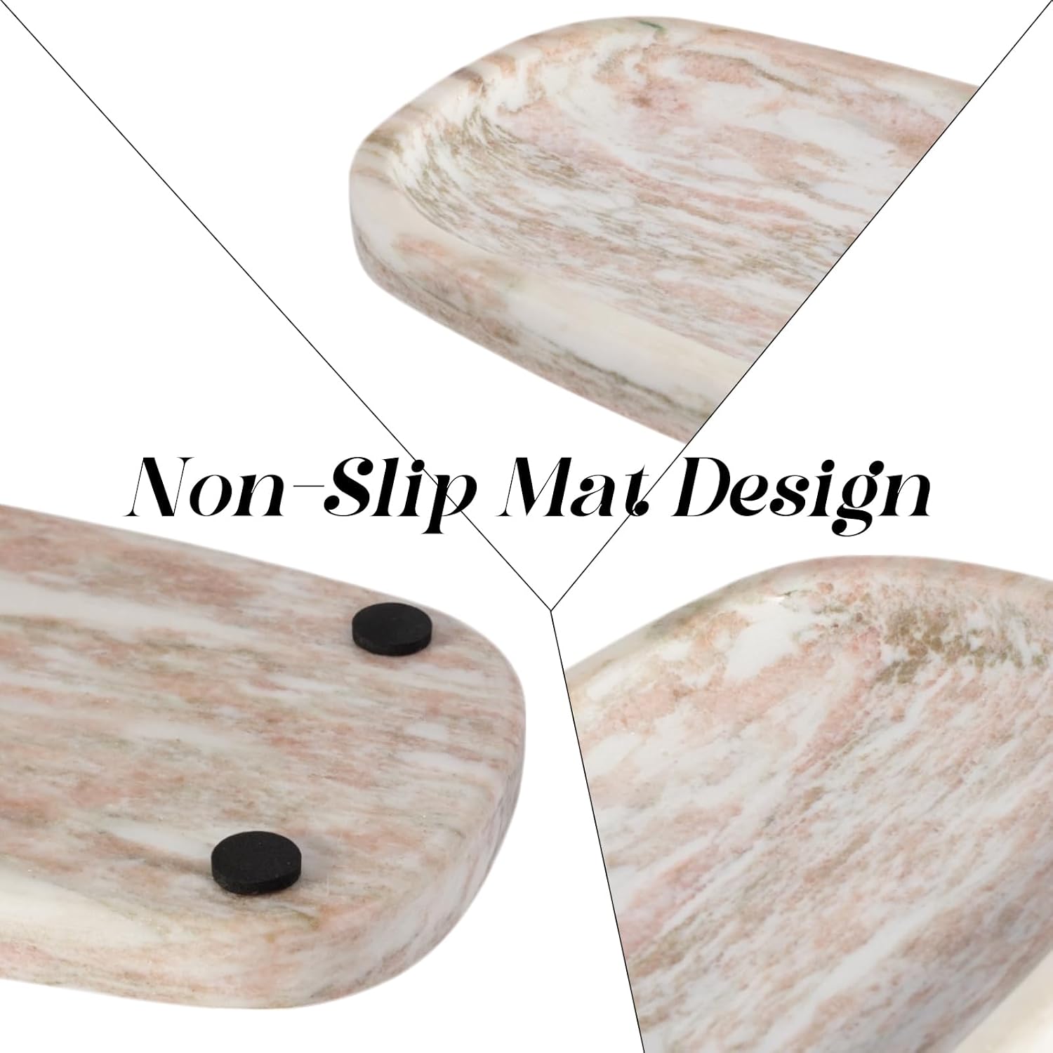 Natural Marble Tray / Norway Red / 10 x 5 x 0.7