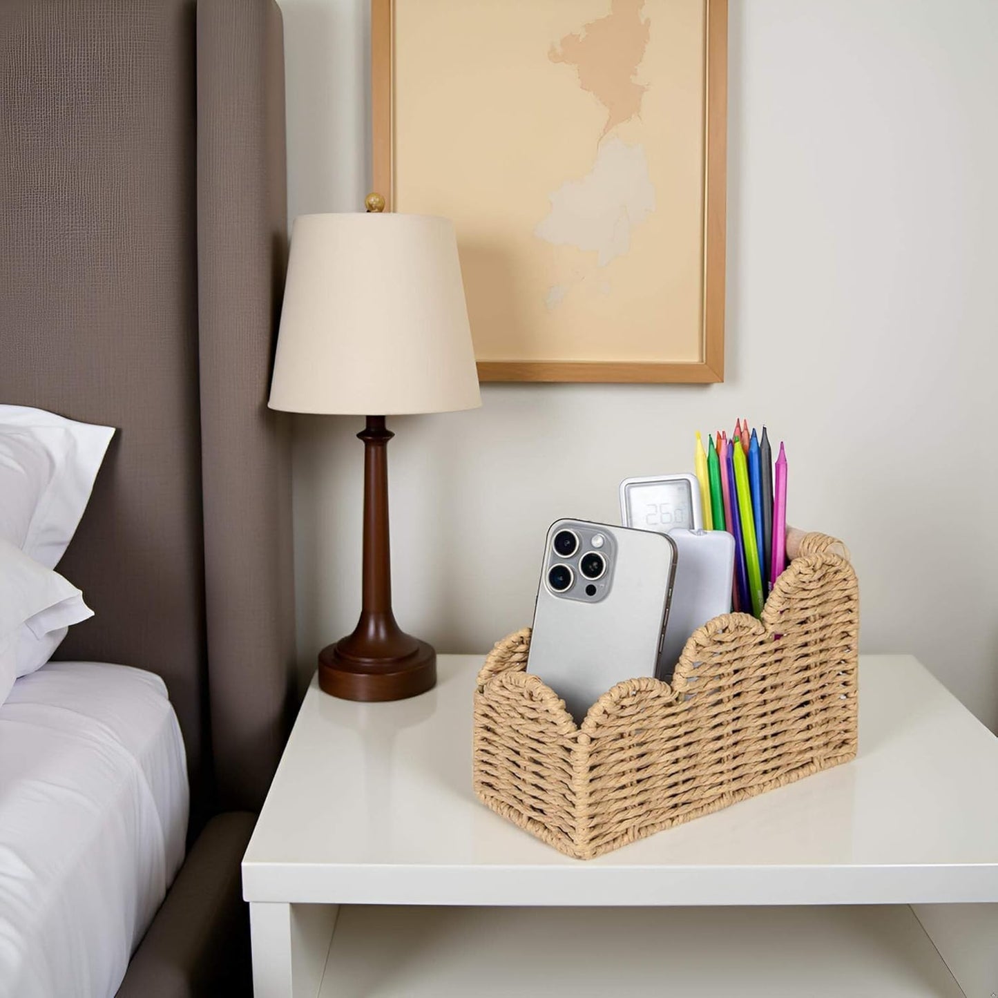 Remote Pen&Pencil Holder Cup / Beige / 3 Slots